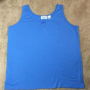 Comfortable blue tank top. Size 2X